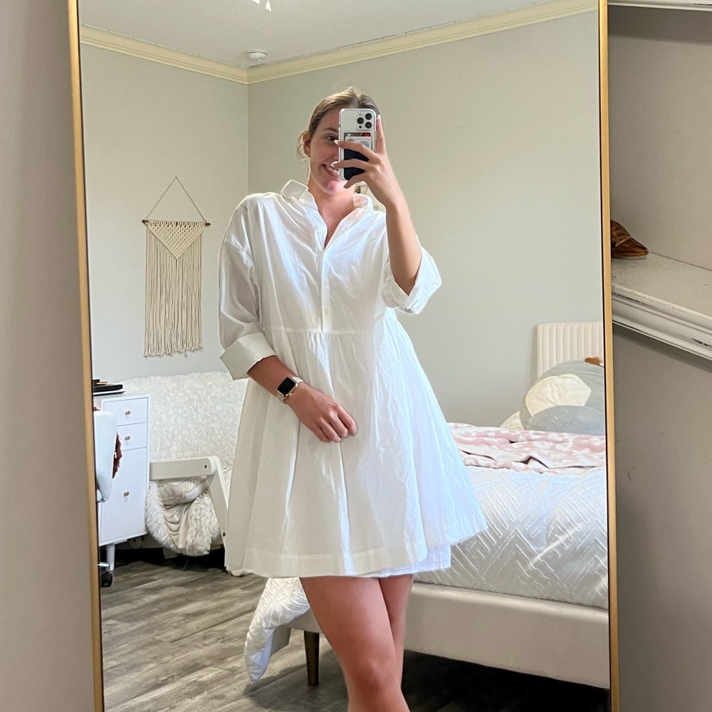 White oversized Loft dress